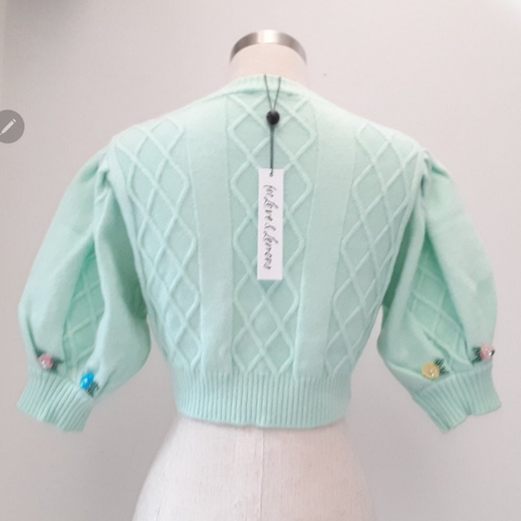 🍋For Love and Lemons Sutton Cropped Sweater - Picture 10 of 11